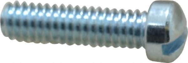 Value Collection - #8-32 UNC, 5/8" Length Under Head Slotted Drive Machine Screw - Fillister Head, Grade 2 Steel, Zinc-Plated Finish, Without Washer - Apex Tool & Supply