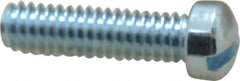 Value Collection - #8-32 UNC, 5/8" Length Under Head Slotted Drive Machine Screw - Fillister Head, Grade 2 Steel, Zinc-Plated Finish, Without Washer - Apex Tool & Supply