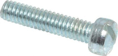 Value Collection - #8-32 UNC, 3/4" Length Under Head Slotted Drive Machine Screw - Fillister Head, Grade 2 Steel, Zinc-Plated Finish, Without Washer - Apex Tool & Supply