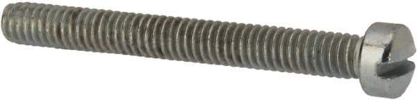 Value Collection - #8-32 UNC, 1-1/2" Length Under Head Slotted Drive Machine Screw - Fillister Head, Grade J82 Steel, Zinc-Plated Finish, Without Washer - Apex Tool & Supply