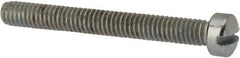 Value Collection - #8-32 UNC, 1-1/2" Length Under Head Slotted Drive Machine Screw - Fillister Head, Grade J82 Steel, Zinc-Plated Finish, Without Washer - Apex Tool & Supply