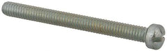 Value Collection - #8-32 UNC, 1-3/4" Length Under Head Slotted Drive Machine Screw - Fillister Head, Grade 2 Steel, Zinc-Plated Finish, Without Washer - Apex Tool & Supply
