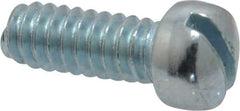 Value Collection - #10-24 UNC, 1/2" Length Under Head Slotted Drive Machine Screw - Fillister Head, Grade 2 Steel, Zinc-Plated Finish, Without Washer - Apex Tool & Supply