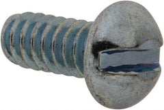 Value Collection - #10-24 UNC, 5/8" Length Under Head Slotted Drive Machine Screw - Fillister Head, Grade J82 Steel, Zinc-Plated Finish, Without Washer - Apex Tool & Supply