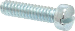Value Collection - #10-24 UNC, 3/4" Length Under Head Slotted Drive Machine Screw - Fillister Head, Grade 2 Steel, Zinc-Plated Finish, Without Washer - Apex Tool & Supply