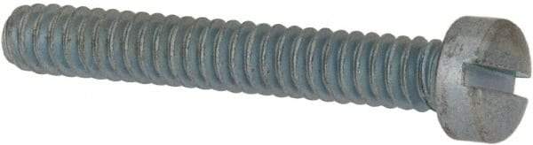 Value Collection - #10-24 UNC, 1-1/4" Length Under Head Slotted Drive Machine Screw - Fillister Head, Grade J82 Steel, Zinc-Plated Finish, Without Washer - Apex Tool & Supply