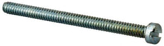 Value Collection - #10-24 UNC, 2-1/2" Length Under Head Slotted Drive Machine Screw - Fillister Head, Grade J82 Steel, Zinc-Plated Finish, Without Washer - Apex Tool & Supply