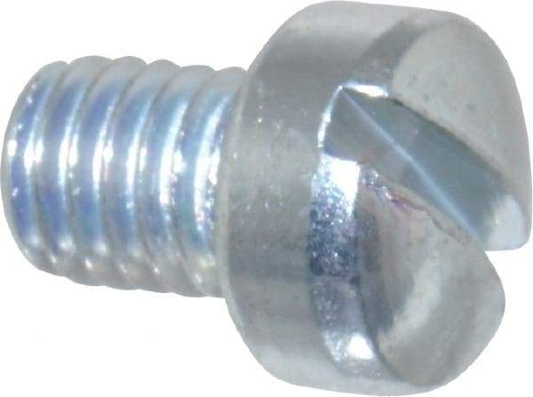 Value Collection - #10-32 UNF, 1/4" Length Under Head Slotted Drive Machine Screw - Fillister Head, Grade J82 Steel, Zinc-Plated Finish, Without Washer - Apex Tool & Supply