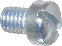 Value Collection - #10-32 UNF, 1/4" Length Under Head Slotted Drive Machine Screw - Fillister Head, Grade J82 Steel, Zinc-Plated Finish, Without Washer - Apex Tool & Supply