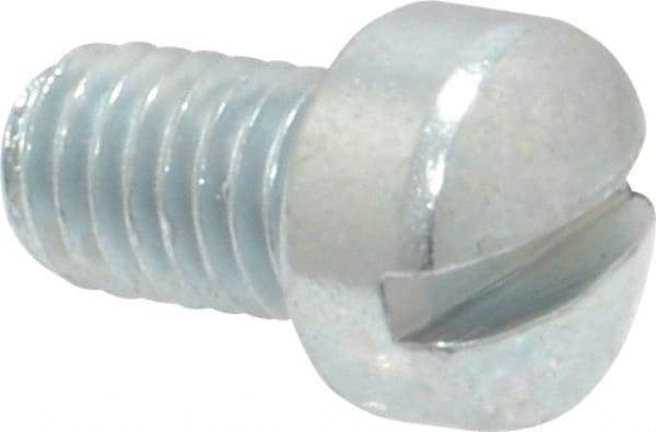 Value Collection - #10-32 UNF, 5/16" Length Under Head Slotted Drive Machine Screw - Fillister Head, Grade J82 Steel, Zinc-Plated Finish, Without Washer - Apex Tool & Supply