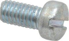 Value Collection - #10-32 UNF, 3/8" Length Under Head Slotted Drive Machine Screw - Fillister Head, Grade 2 Steel, Zinc-Plated Finish, Without Washer - Apex Tool & Supply