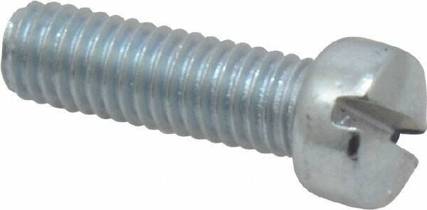 Value Collection - #10-32 UNF, 5/8" Length Under Head Slotted Drive Machine Screw - Fillister Head, Grade 2 Steel, Zinc-Plated Finish, Without Washer - Apex Tool & Supply