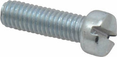 Value Collection - #10-32 UNF, 5/8" Length Under Head Slotted Drive Machine Screw - Fillister Head, Grade 2 Steel, Zinc-Plated Finish, Without Washer - Apex Tool & Supply