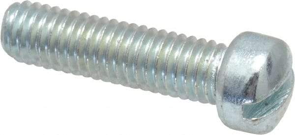Value Collection - #10-32 UNF, 3/4" Length Under Head Slotted Drive Machine Screw - Fillister Head, Grade 2 Steel, Zinc-Plated Finish, Without Washer - Apex Tool & Supply