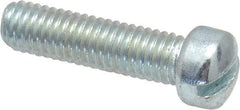 Value Collection - #10-32 UNF, 3/4" Length Under Head Slotted Drive Machine Screw - Fillister Head, Grade 2 Steel, Zinc-Plated Finish, Without Washer - Apex Tool & Supply