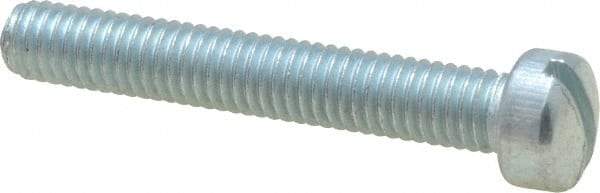Value Collection - #10-32 UNF, 1-1/4" Length Under Head Slotted Drive Machine Screw - Fillister Head, Grade J82 Steel, Zinc-Plated Finish, Without Washer - Apex Tool & Supply
