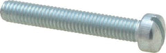 Value Collection - #10-32 UNF, 1-1/4" Length Under Head Slotted Drive Machine Screw - Fillister Head, Grade J82 Steel, Zinc-Plated Finish, Without Washer - Apex Tool & Supply