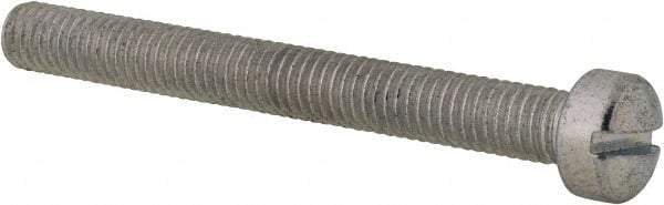 Value Collection - #10-32 UNF, 1-3/4" Length Under Head Slotted Drive Machine Screw - Fillister Head, Grade 2 Steel, Zinc-Plated Finish, Without Washer - Apex Tool & Supply