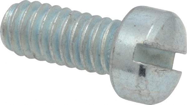 Value Collection - #12-24 UNC, 1/2" Length Under Head Slotted Drive Machine Screw - Fillister Head, Grade J82 Steel, Zinc-Plated Finish, Without Washer - Apex Tool & Supply