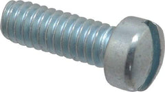 Value Collection - #12-24 UNC, 5/8" Length Under Head Slotted Drive Machine Screw - Fillister Head, Grade J82 Steel, Zinc-Plated Finish, Without Washer - Apex Tool & Supply