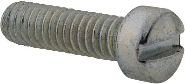 Value Collection - #12-24 UNC, 3/4" Length Under Head Slotted Drive Machine Screw - Fillister Head, Grade 2 Steel, Zinc-Plated Finish, Without Washer - Apex Tool & Supply
