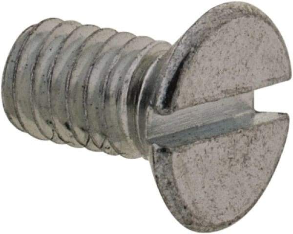 Value Collection - #12-24 UNC, 7/8" Length Under Head Slotted Drive Machine Screw - Fillister Head, Grade J82 Steel, Zinc-Plated Finish, Without Washer - Apex Tool & Supply
