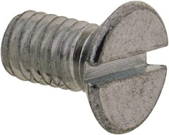 Value Collection - #12-24 UNC, 7/8" Length Under Head Slotted Drive Machine Screw - Fillister Head, Grade J82 Steel, Zinc-Plated Finish, Without Washer - Apex Tool & Supply