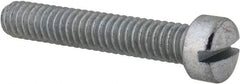 Value Collection - #12-24 UNC, 1-1/4" Length Under Head Slotted Drive Machine Screw - Fillister Head, Grade 2 Steel, Zinc-Plated Finish, Without Washer - Apex Tool & Supply