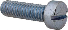 Value Collection - 5/16-18 UNC, 1" Length Under Head Slotted Drive Machine Screw - Fillister Head, Grade 2 Steel, Zinc-Plated Finish, Without Washer - Apex Tool & Supply