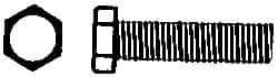 Value Collection - #6-32 UNC, 7/8" Length Under Head Hex Drive Machine Screw - Hex Head, Grade J82 Steel, Zinc-Plated Finish, Without Washer - Apex Tool & Supply