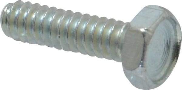 Value Collection - #6-32 UNC, 1/2" Length Under Head Hex Drive Machine Screw - Hex Head, Grade J82 Steel, Zinc-Plated Finish, Without Washer - Apex Tool & Supply