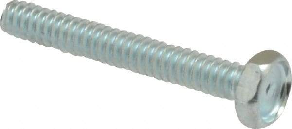 Value Collection - #6-32 UNC, 1" Length Under Head Hex Drive Machine Screw - Hex Head, Grade J82 Steel, Zinc-Plated Finish, Without Washer - Apex Tool & Supply