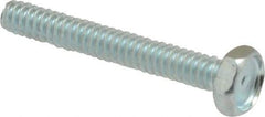 Value Collection - #6-32 UNC, 1" Length Under Head Hex Drive Machine Screw - Hex Head, Grade J82 Steel, Zinc-Plated Finish, Without Washer - Apex Tool & Supply