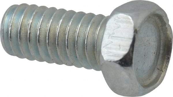 Value Collection - #8-32 UNC, 3/8" Length Under Head Hex Drive Machine Screw - Hex Head, Grade 2 Steel, Zinc-Plated Finish, Without Washer - Apex Tool & Supply
