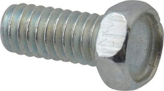 Value Collection - #8-32 UNC, 3/8" Length Under Head Hex Drive Machine Screw - Hex Head, Grade 2 Steel, Zinc-Plated Finish, Without Washer - Apex Tool & Supply