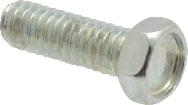 Value Collection - #8-32 UNC, 1/2" Length Under Head Hex Drive Machine Screw - Hex Head, Grade J82 Steel, Zinc-Plated Finish, Without Washer - Apex Tool & Supply