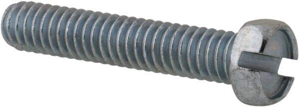 Value Collection - #8-32 UNC, 7/8" Length Under Head Hex Drive Machine Screw - Hex Head, Grade 2 Steel, Zinc-Plated Finish, Without Washer - Apex Tool & Supply