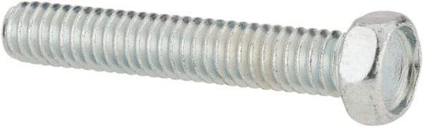 Value Collection - #8-32 UNC, 1" Length Under Head Hex Drive Machine Screw - Hex Head, Grade J82 Steel, Zinc-Plated Finish, Without Washer - Apex Tool & Supply