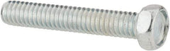 Value Collection - #8-32 UNC, 1" Length Under Head Hex Drive Machine Screw - Hex Head, Grade J82 Steel, Zinc-Plated Finish, Without Washer - Apex Tool & Supply