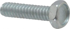 Value Collection - #10-24 UNC, 3/4" Length Under Head Hex Drive Machine Screw - Hex Head, Grade J82 Steel, Zinc-Plated Finish, Without Washer - Apex Tool & Supply