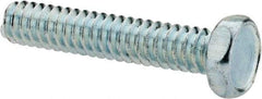 Value Collection - #10-24 UNC, 1" Length Under Head Hex Drive Machine Screw - Hex Head, Grade 2 Steel, Zinc-Plated Finish, Without Washer - Apex Tool & Supply