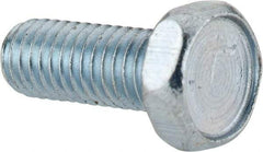 Value Collection - #10-32 UNF, 1/2" Length Under Head Hex Drive Machine Screw - Hex Head, Grade J82 Steel, Zinc-Plated Finish, Without Washer - Apex Tool & Supply