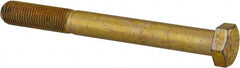 Made in USA - 3/8-24 UNF, 3-1/2" Length Under Head Hex Head Cap Screw - Apex Tool & Supply