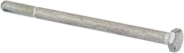 Made in USA - 1/4-28 UNF, 4" Length Under Head Hex Head Cap Screw - Partially Threaded, Grade 5 Steel, Zinc-Plated Finish, 7/16" Hex - Apex Tool & Supply