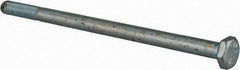 Made in USA - 1/4-28 UNF, 4-1/2" Length Under Head Hex Head Cap Screw - Partially Threaded, Grade 5 Steel, Zinc-Plated Finish, 7/16" Hex - Apex Tool & Supply