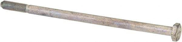 Made in USA - 1/4-28 UNF, 5" Length Under Head Hex Head Cap Screw - Partially Threaded, Grade 5 Steel, Zinc-Plated Finish, 7/16" Hex - Apex Tool & Supply