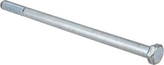 Made in USA - 3/8-16 UNC, 7" Length Under Head Hex Head Cap Screw - Grade 5 Steel, Zinc-Plated Finish, 9/16" Hex - Apex Tool & Supply
