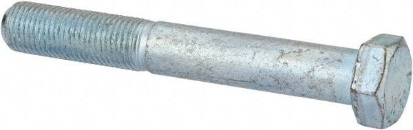 Made in USA - 3/8-24 UNF, 2-3/4" Length Under Head Hex Head Cap Screw - Partially Threaded, Grade 5 Steel, Zinc-Plated Finish, 9/16" Hex - Apex Tool & Supply