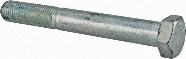 Made in USA - 3/8-24 UNF, 3" Length Under Head Hex Head Cap Screw - Partially Threaded, Grade 5 Steel, Zinc-Plated Finish, 9/16" Hex - Apex Tool & Supply