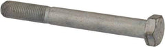 Made in USA - 3/8-24 UNF, 3-1/4" Length Under Head Hex Head Cap Screw - Partially Threaded, Grade 5 Steel, Zinc-Plated Finish, 9/16" Hex - Apex Tool & Supply